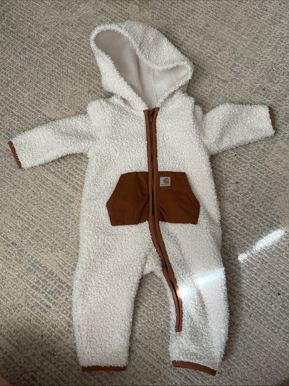 Carhartt Off-White Sherpa Hooded Romper Jacket